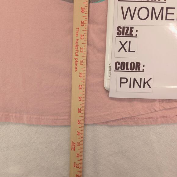 Nirvana Band Crew Neck Short Sleeve T Shirt Womens Size Extra Large XL Pink - Picture 6 of 9